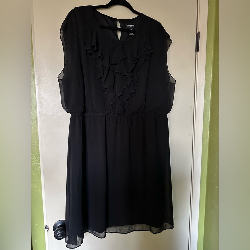 Soho Apparel Black Dress. Size 24.